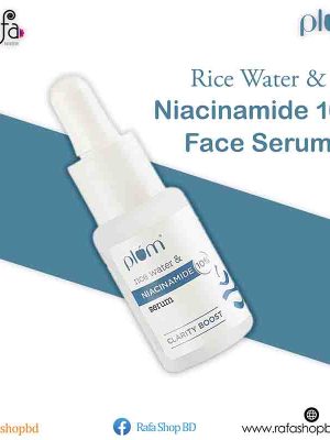 Plum 10% Niacinamide Face Serum For Clear, Bright Skin | Fades Blemishes & Dark Spots | With Rice Water | Lightweight | Dermatologically Tested | Beginner Friendly | All Skin Types | Women & Men | Fragrance-Free | 100% Vegan | 15 ml