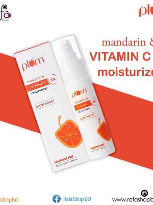 Plum Vitamin C Fragrance-Free Vegan Moisturizer With Mandarin For Glowing Skin, Dull Skin, Improves Uneven Skin Tone & Elasticity (50 G