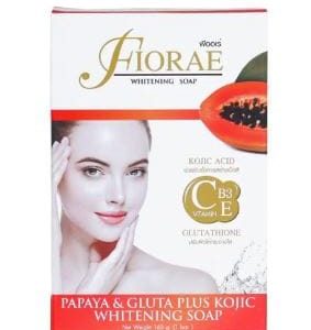 Fiorae Papaya +AHA Moisturising +Vitamin C&E Whitening Soap 135g