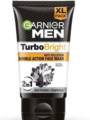 Garnier Men Turbo Bright Anti-Pollution Double Action Face Wash 150g